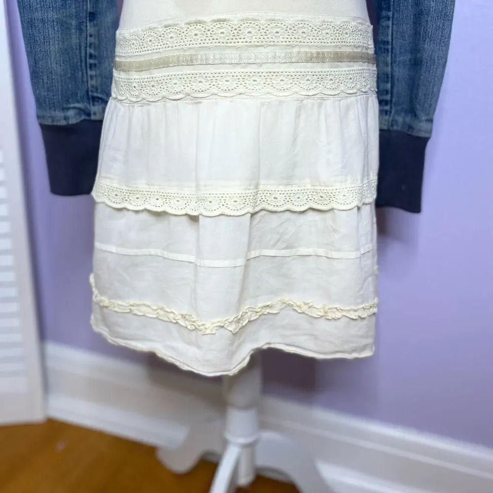 Cream V-Neck Dress - Picture 10 of 11